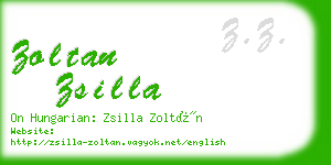 zoltan zsilla business card